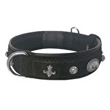 Markapet Taşlı Kadife Köpek Boyun Tasması 38-43 cm Siyah