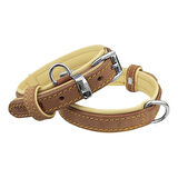 Markapet Lüks Deri Köpek Boyun Tasması 2x26-32 cm Sarı Kahverengi Small