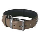 Markapet Deri Doğal Taşlı Köpek Boyun Tasması 28-33 cm X-Small Taba