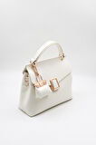Kriste Bell İthal Kadın Çanta Charmlı El Çantası KB006 - Beyaz