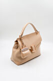 Kriste Bell İthal Kadın Çanta Charmlı El Çantası KB006 - Bej