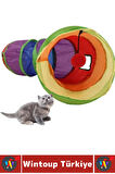 Premium Kedi Köpek Eğlenceli Oyuncak Sağlıklı Kokusuz Bağımsız Oyun Evcil Hayvan Tüneli 115 X 25 Cm
