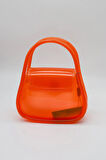 Kriste Bell Kadın Omuz Askılı Silikon Çapraz Çanta 26660 - Turuncu