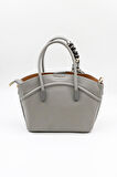 Kriste Bell İthal Kadın Fular Detaylı El ve Çapraz Çanta KB592 - Gri