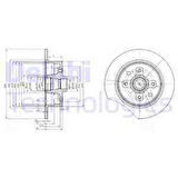 Opel Arka Fren Diski Abs Harıc Calıbra 2.0i Vectra A 2.0i - Delphi Bg2571