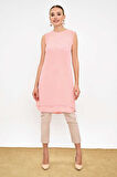 Kat Görünüm Sıfır Kol İçlik Tunik 2340 Pudra