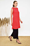 Kat Görünüm Sıfır Kol İçlik Tunik 2340 Kırmızı