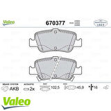 Toyota Fren Balatası Arka Toyota  Aurıs 1.4 D4d 1.6 07-> Corolla 1.4 D4d 1.6 07-12 - Valeo 670377