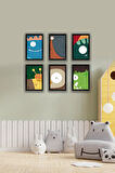6 Parça Çerçeve Görünümlü Mdf Tablo Seti - 6KIDSARTAVESSA1
