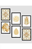 6 Parça Çerçeve Görünümlü Mdf Tablo Seti - ART6XPML11