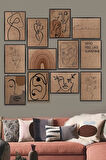 12 Parça Çerçeve Görünümlü Ham Mdf Tablo Seti - ART12XPML61