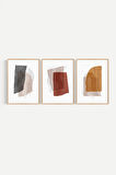 3 Parça Çerçeve Görünümlü Mdf Tablo Seti - ARTSYCLLCT43