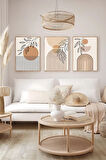 Gerçek Ahşap Çerçeveli 3 Parça 3D Poster Tablo Seti - 3DARTSOHOSET129