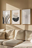 Gerçek Ahşap Çerçeveli 3 Parça 3D Poster Tablo Seti - 3DARTSOHOSET131