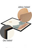 3 Parça Siyah Çerçeve Görünümlü Mdf Tablo Seti - Set 4