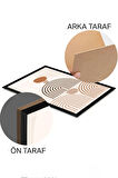 3 Parça Siyah Çerçeve Görünümlü Mdf Tablo Seti - Set 26