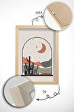 Gerçek Ahşap Çerçeveli 3 Parça 3D Poster Tablo Seti - ERSY3SET9