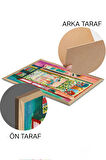 3 Parça Ahşap Çerçeve Görünümlü Mdf Tablo Seti - ERSYCRVSZ3SET14