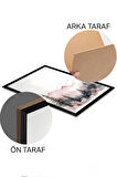 3 Parça Siyah Çerçeve Görünümlü MDF Poster Tablo Seti - Set 25