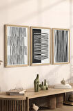3 Parça Ahşap Çerçeve Görünümlü MDF Poster Tablo Seti - Set 78