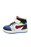 Callion 048 Deri Sneakers Çocuk Spor Ayakkabı 31-35 Sax Siyah Buz