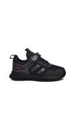 Ndrops 05P-22 Deri Çocuk Sneaker Ayakkabı Siyah Füme
