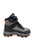 Callion 06P Deri Çocuk Sneakers Bot Füme Siyah Oranj