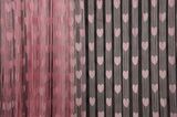 AKÇA TEKSTİL KALPLİ MODEL PEMBE RENK İP PERDE HAZIR İP PERDE