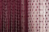 KÜÇÜK PUANLI MODEL BORDO RENK HAZIR İP PERDE 300*270 cm