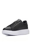 Best Of 150-24 Deri Trend Sneaker Ayakkabı Siyah Beyaz 36-40