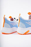 Tutinom 507-24 Triko Sneaker Kız Çocuk Ayakkabı Beyaz Oranj 31-35