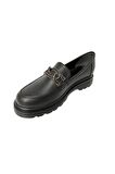 Fancy 113-24  Deri Loafer Tokalı Kadın Ayakkabı