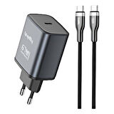Gritty GAN 67W Notebook Şarjlı USB-C Hızlı Şarj Aleti+Type-C to Type-C Şarj Kablosu ( 100cm) Siyah(GC-C67CC)