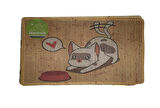 Nanbell Jüt Halı Kedi Tırmalama 70X43 cm Desenli No:5