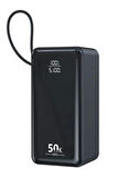 50.000mAh 22.5W Siyah LCD 1xMicro 2xTyp-C 3xUsb Port Taşınabilir Şarj Cihazı Powerbank Hp-255