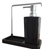 Ansan Askılı Mutfak Sıvı Sabunluk Siyah Luna Primanova