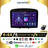 Peugeot 308  2008-2020 Model 4GB + 64GB Android 13 Kablosuz Carplay Navigasyon Multimedya Sistemi 