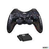 Global 7in1 PC/PS2/PS2/PS3/PC360/TV/TVBOX/Android Cihazlar ile Uyumlu Kablosuz Gamepad Siyah WNE1023