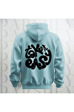 Take it Easy Yazı Sırt Baskılı Kapüşonlu Unisex Sweatshirt Hoodie Kalın Kumaş 3 İplik Şardonlu