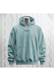 Take it Easy Yazı Sırt Baskılı Kapüşonlu Unisex Sweatshirt Hoodie Kalın Kumaş 3 İplik Şardonlu