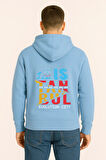 I Love İstanbul Evolution City Baskılı Oversize Hoodie – Unisex Kapüşonlu Sweatshirt