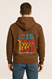 I Love İstanbul Evolution City Baskılı Oversize Hoodie – Unisex Kapüşonlu Sweatshirt