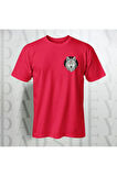 Kurt Desenli Unisex Yarım Kollu Bisiklet Yaka %100 Pamuk Oversize T-shirt