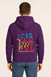 I Love İstanbul Evolution City Baskılı Oversize Hoodie – Unisex Kapüşonlu Sweatshirt