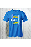 Erkek - Kadın %100 Pamuk Never Look Back Baskılı Yarım Kollu Bisiklet Yaka T-Shirt