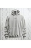 98 Brooklyn Baskılı Kapüşonlu Sweatshirt Hoodie Yünlü Kalın Kumaş 3 İplik Şardonlu