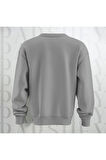 Mutlu Noeller Desenli Bisiklet Yaka Unisex Oversize Kalın Kumaş Sweatshirt 3 İplik Şardonlu