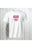 Love Try Baskılı Unisex Yarım Kollu Bisiklet Yaka %100 Pamuk Oversize T-shirt