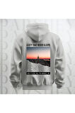 Uyumayan Şehir New York Baskılı Kapüşonlu Oversize Sweatshirt Hoodie Kalın Kumaş 3 İplik Şardonlu