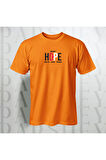 Erkek - Kadın Unisex HOPE Baskılı Yarım Kollu Bisiklet Yaka %100 Pamuk Oversize T-shirt